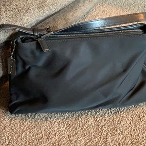 Coach Mercer Black nylon shoulder bag.  H9J-7406